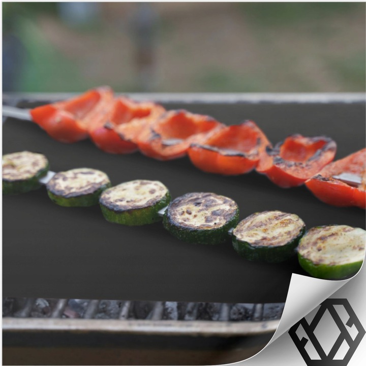 12x MATA DO GRILLA TEFLONOWA PODKŁADKA DO PIECZENIA TACKA WIELORAZOWA