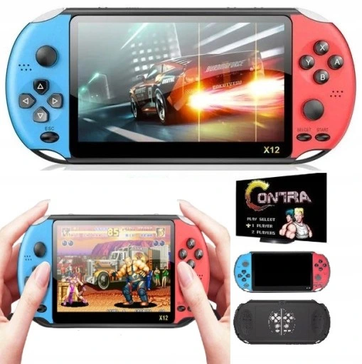 KONSOLA PRZENOŚNA DO GIER X12 RETRO DUŻO GIER 5.1" prezenty dla dzieci