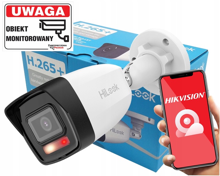 Zestaw monitoringu do Domu 6 kamer IP Hikvision HiLook IPCAM-B4-30DL 4Mpx