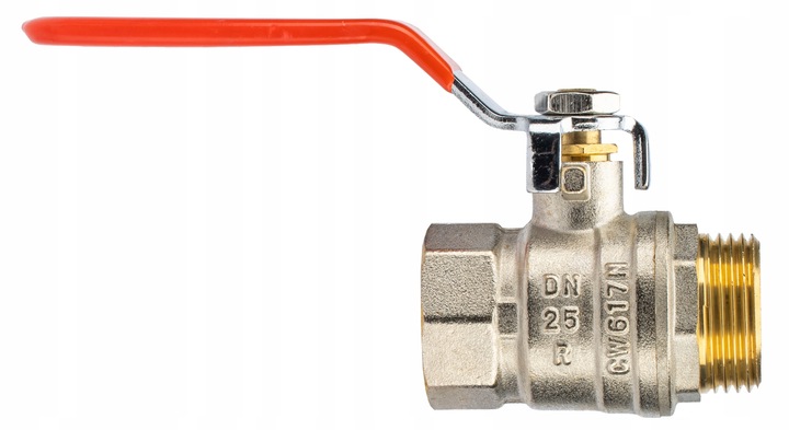 ZAWÓR KULOWY KUREK Ø 1'' CAL WZ DN25 DŁAWIK RĄCZKA MOSIĘŻNY SOLIDNY