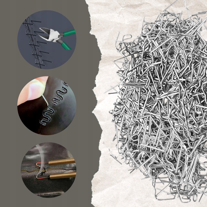 ZSZYWKI DO ZGRZEWARKI DO PLASTIKU TWORZYW ZESTAW 8 TYPÓW 800SZT 0,8MM