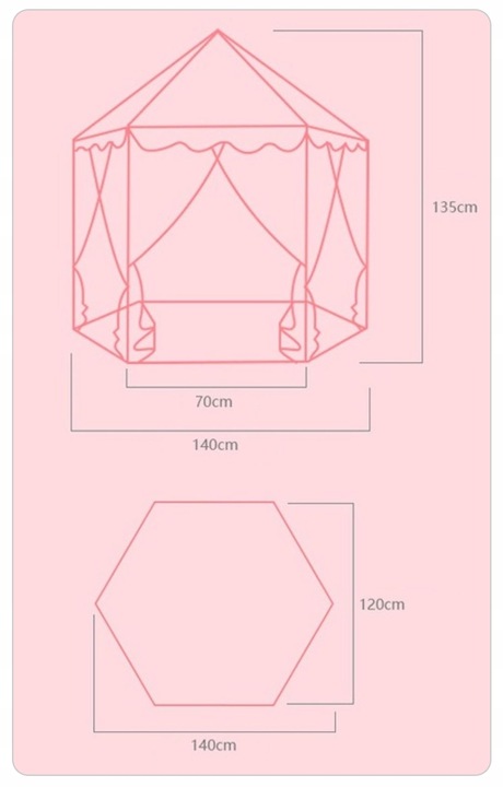 NAMIOT DOMEK DLA DZIECI KSIĘŻNICZKI PAŁAC ZAMEK DO OGRODU DOMU