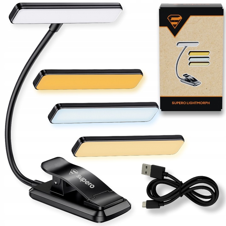 Lampka do czytania książek bezprzewodowa z 24 LED, obracana elastyczna