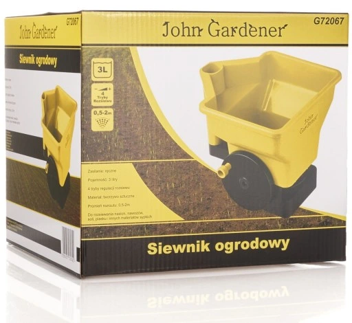 SIEWNIK RĘCZNY OGRODOWY ROZSIEWACZ DO NASION TRAWY NAWOZU SOLI PIASKU