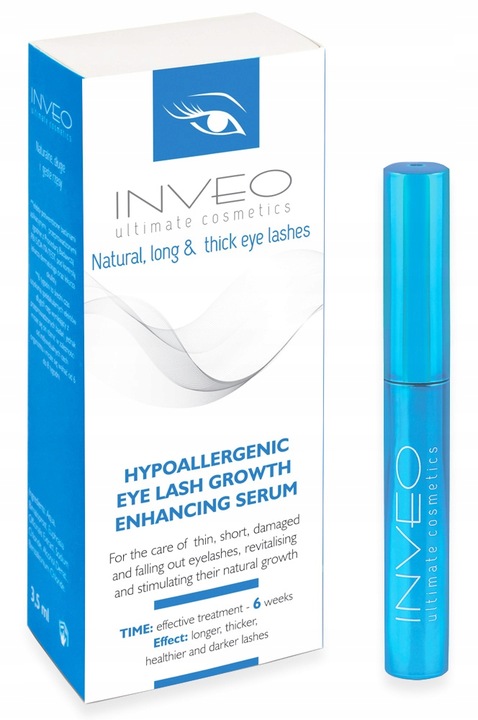 SERUM ODŻYWKA DO RZĘS INVEO NATURAL LONG LASHES EFEKT I WZROST + GRATIS