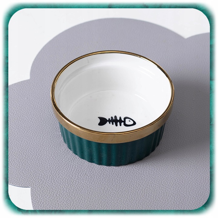 ZESTAW 2SZT MISKA DLA KOTA PSA PODWÓJNA CERAMICZNA NA STOJAKU Miski 2x300ml