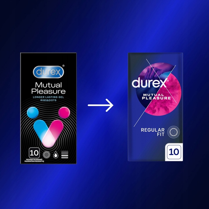 Prezerwatywy DUREX Mutual Pleasure opóźniające z wypustkami 20 szt