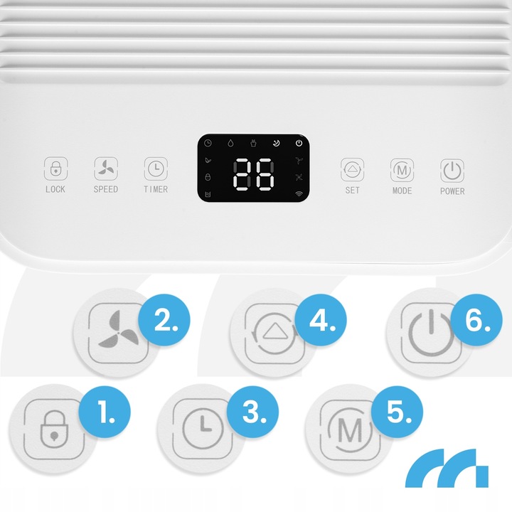 OSUSZACZ POWIETRZA POCHŁANIACZ WILGOCI CICHY WiFi TIMER HIGROSTAT