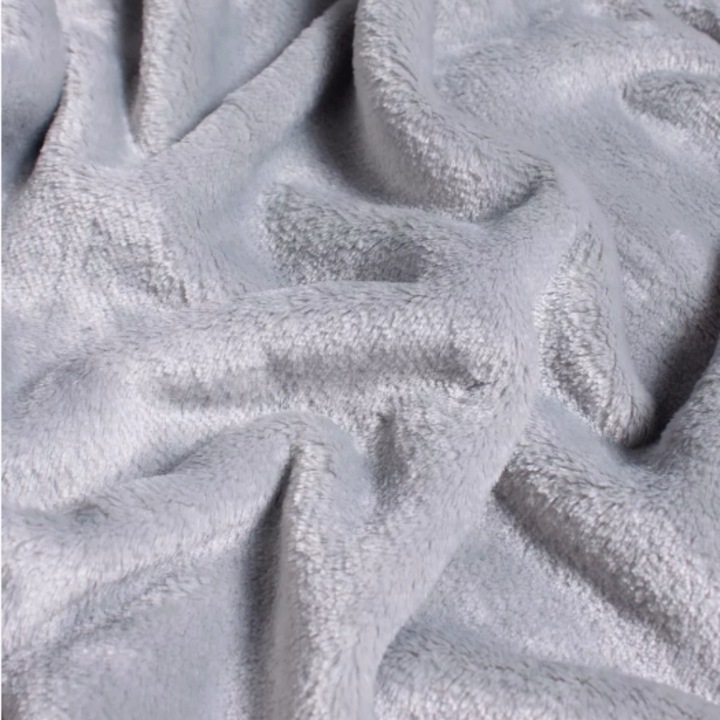 KOC GŁADKI NA PREZENT NARZUTA NA ŁÓŻKO PLED 200X220 CM SZARY CIEPŁY DUŻY