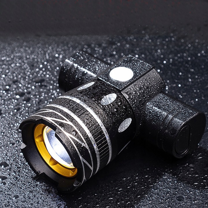 Lampa Rowerowa Przednia + Tylna na Kierownicę Akumulatorowa USB Latarka LED