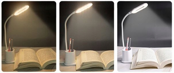 LAMPKA NOCNA NA BIURKO SZKOLNA LED 3 TRYBY NA BATERIE BEZPRZEWODOWA