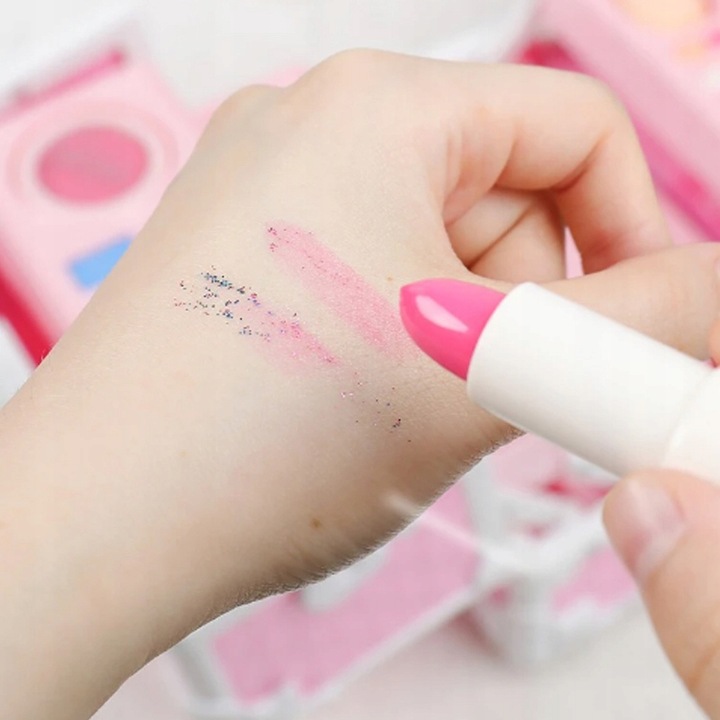 DUŻY ZESTAW KOSMETYKÓW DO MAKIJAŻU I PAZNOKCI MAKEUP DLA DZIECI PREZENT