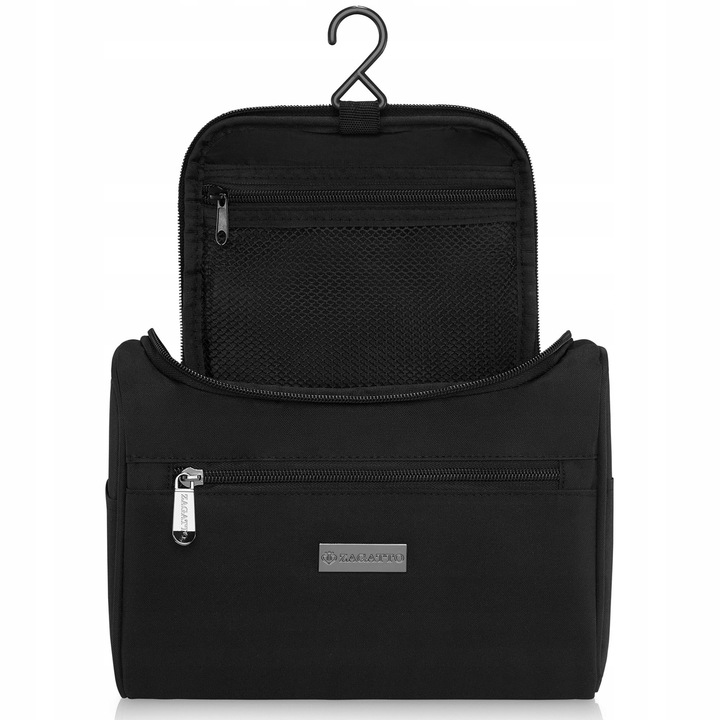 Kosmetyczka podróżna wisząca pojemna damska męska organizer czarny