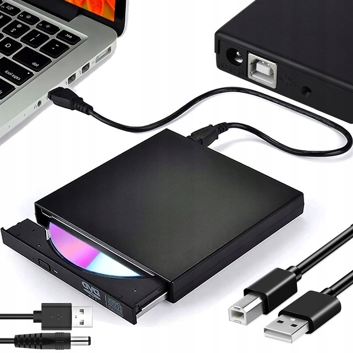 NAPĘD ZEWNĘTRZNY CD-R DVD USB Nagrywarka Do Laptopa PC Odtwarzacz Przenośny