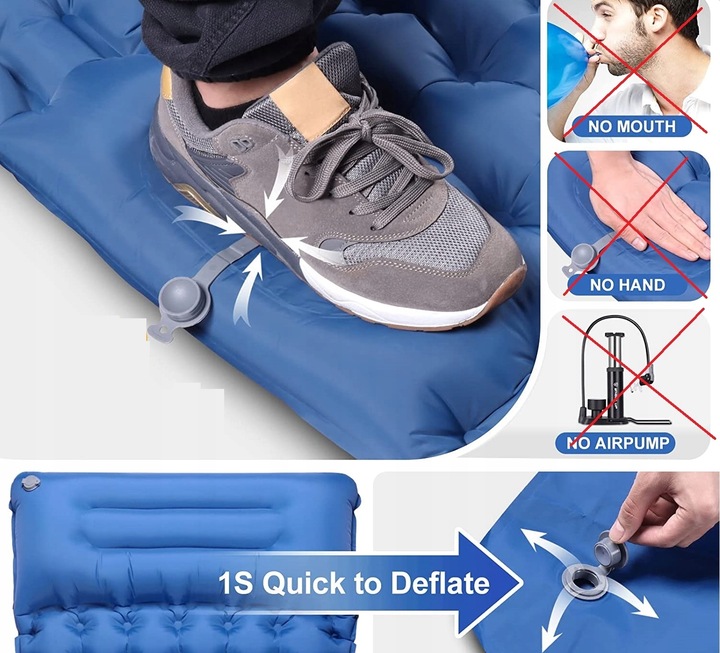 MATA KARIMATA 3D MATERAC SAMOPOMPUJĄCY POMPKA PODUSZKA 198x60x8cm