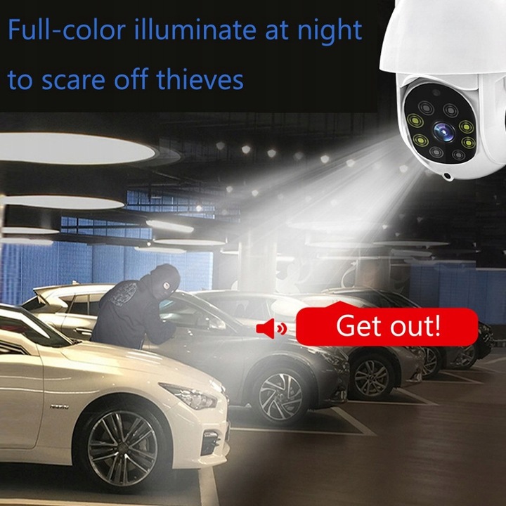 KAMERA WIFI OBROTOWA 3MPX IR20 MONITORING BUDOWY