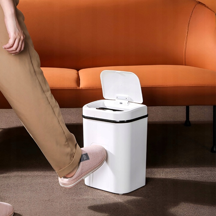 MOZOS Automatyczny kosz na śmieci CZUJNIK RUCHU 15L biały DUŻY