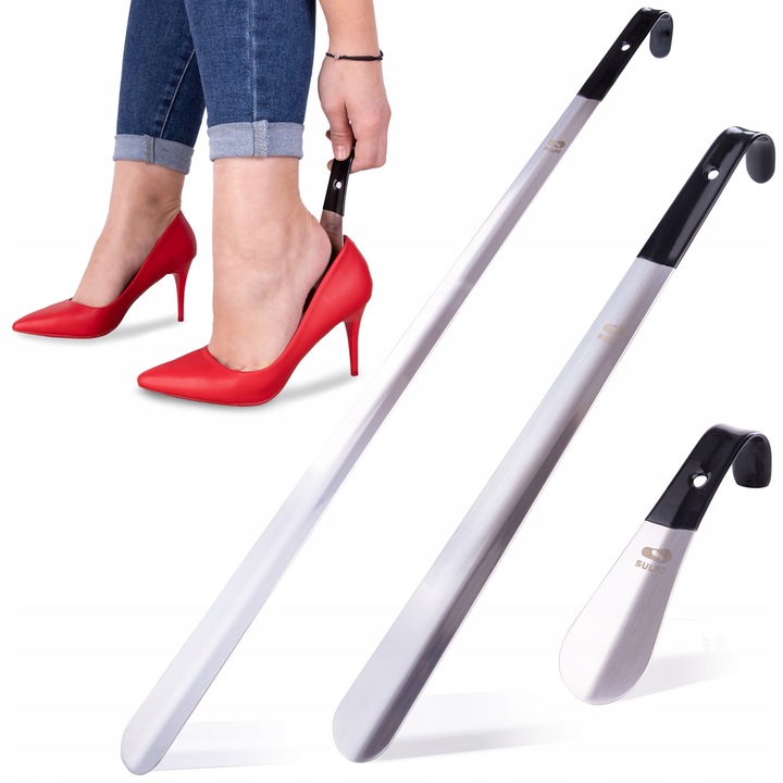 Zestaw 3 x metalowa łyżka do butów 72 42 15 cm