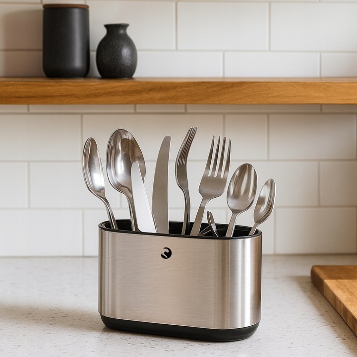 OCIEKACZ NA SZTUĆCE STAL NIERDZEWNA KUCHENNY POJEMNIK ORGANIZER