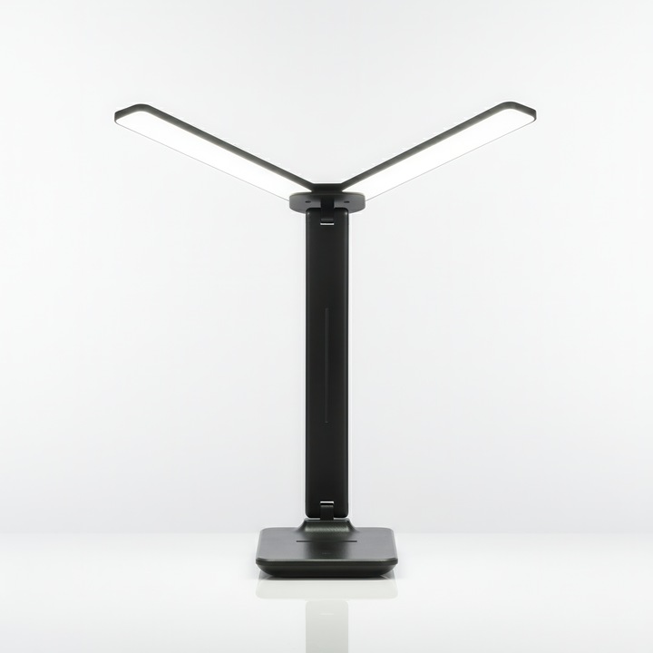 Lampka Biurkowa LED Podwójna Kreślarska Regulowana Dotyk Szkolna Na