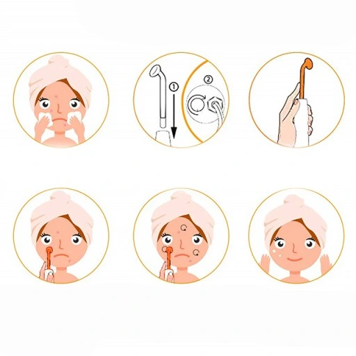 Derma wand DARSONVAL do zabiegów na TWARZY WŁOSY 4 elektrody NAJMOCNIEJSZY