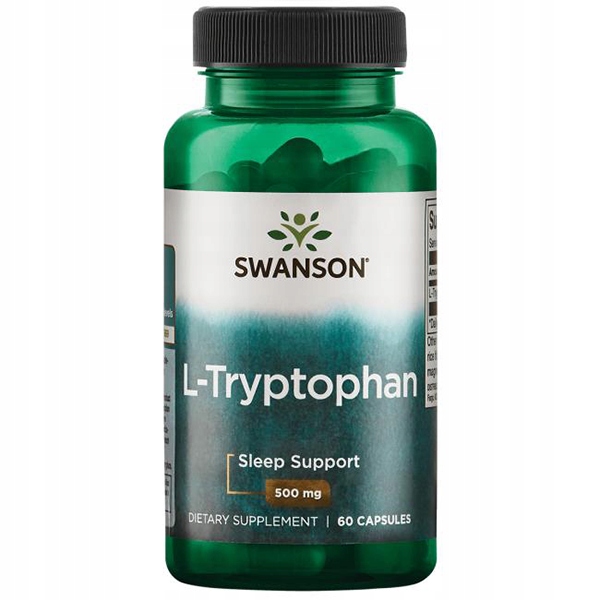 SWANSON L-TRYPTOPHAN 500MG 60K TRYPTOFAN STRES SEN NASTRÓJ SAMOPOCZUCIE