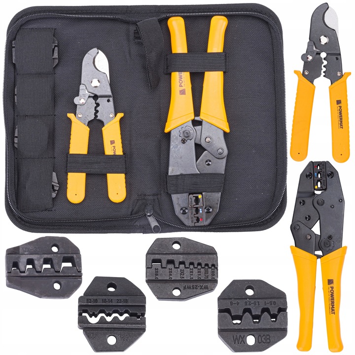 Zaciskarka Do Konektorów Praska do TULEJEK Końcówek 7w1 5 Matryc 10-35