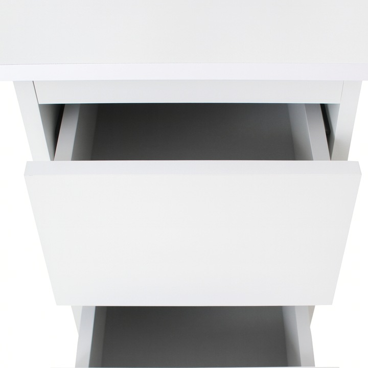 TOALETKA KOSMETYCZNA 90cm BIAŁA Z LUSTREM I OŚWIETLENIEM LED STORMY