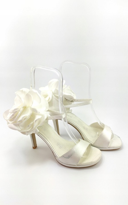 SATYNOWE SANDAŁY ŚLUBNE 35