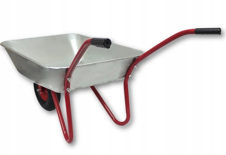 TACZKA OGRODOWA LEKKA OCYNKOWANA MOCNA Z METALOWYM KOŁEM 120 L / 80L