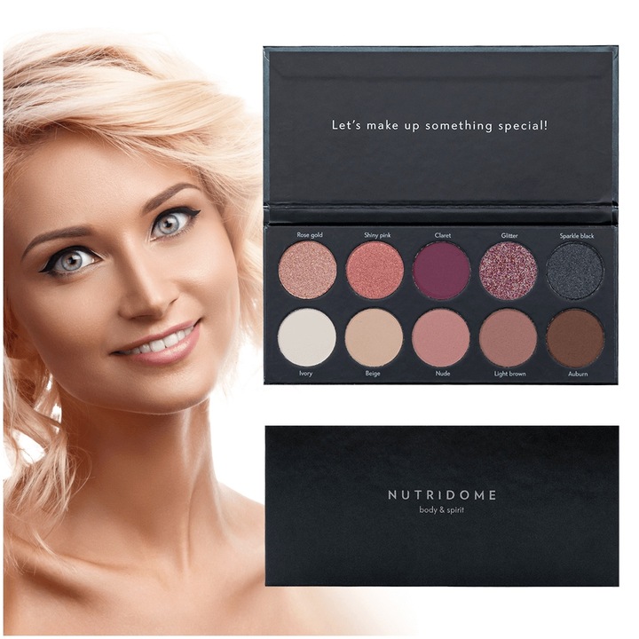 PALETKA CIENI DO POWIEK trwałe paleta CIENI matowe błyszczące NUTRIDOME