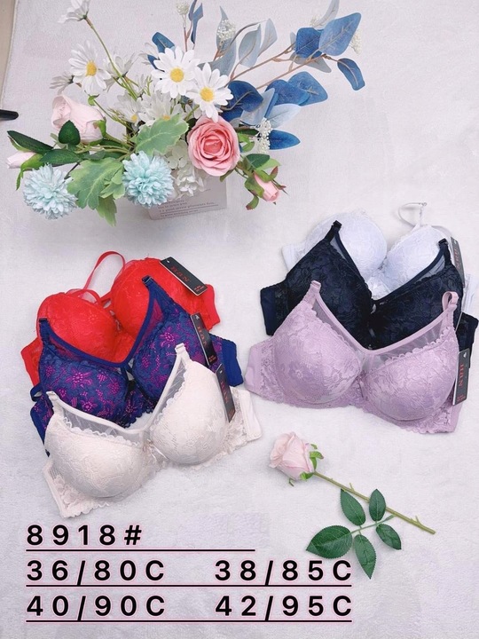 Biustonosz koronkowy stanik usztywniany wysoki z siateczką 90C kolory