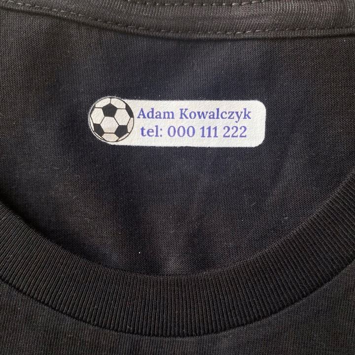 Naprasowanki Metki imienne dla SENIORÓW Imienniki na ubrania Zestaw 60