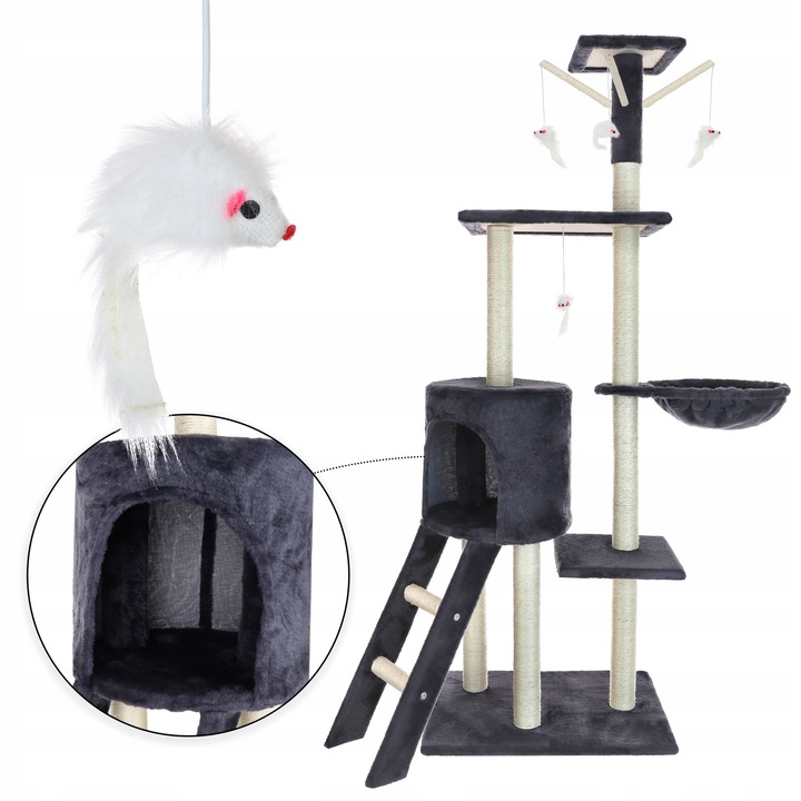 DRAPAK DLA KOTA WIEŻA LEGOWISKO DOMEK 5 POZIOMÓW