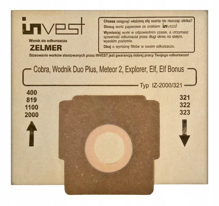 WORKI ECO DO ZELMER ELF,ELF 2,ELF 3 ELF BONUS METEOR 2 ODYSSEY COBRA