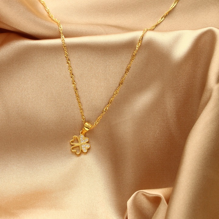 ZŁOTY NASZYJNIK DAMSKI ŁAŃCUSZEK Z ZAWIESZKĄ KONICZYNKA SREBRO GRAWER