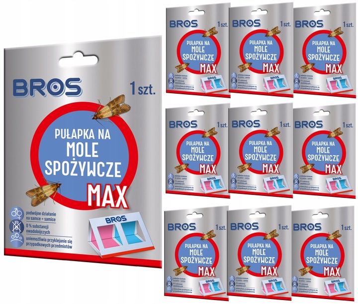 BROS Pułapka na mole spożywcze Max 10 SZTUK