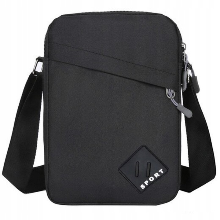 Torba Męska Saszetka Czarna Na Ramię na telefon dokumenty