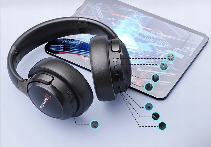 Słuchawki Bezprzewodowe FEEGAR Mello Nauszne 65H Bluetooth 5.3