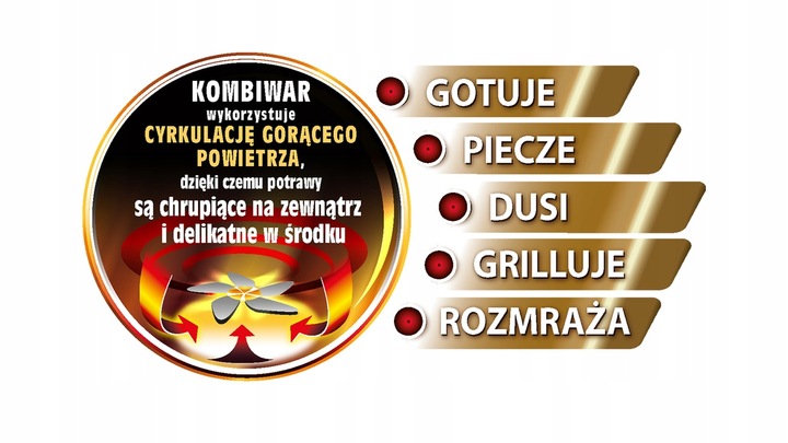 Kombiwar halogenowy MKO-02 gotuje rozmraża piecze smaży
