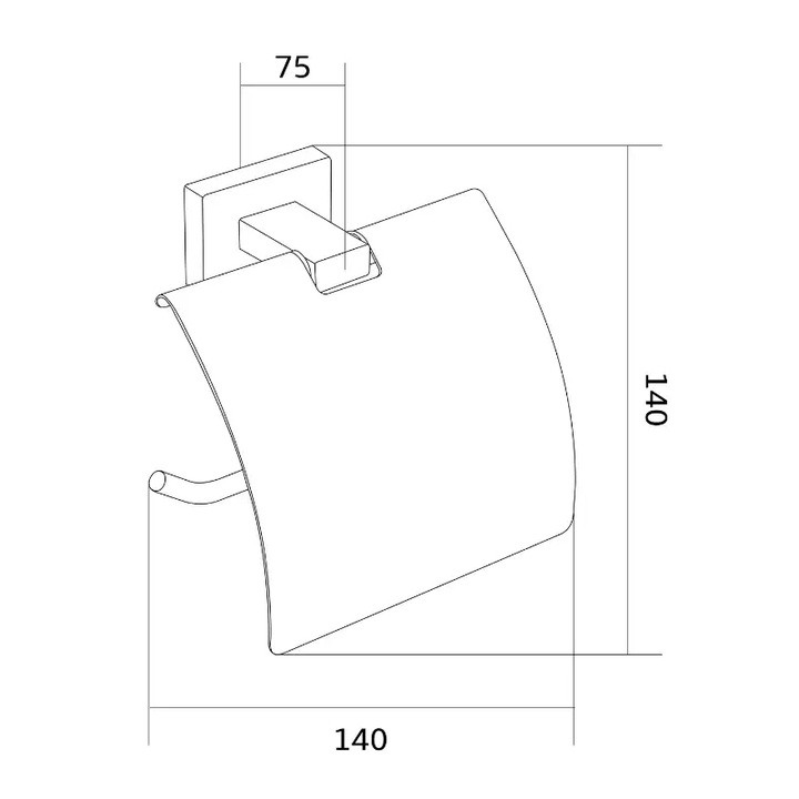MEXEN ARNO UCHWYT NA PAPIER Z KLAPKĄ CHROM