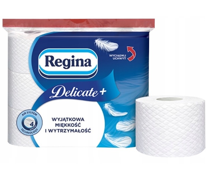 Papier Toaletowy Regina Delicate+ 4-warstwowy 9 rolek Wyjątkowo Miękki