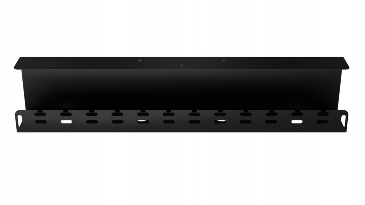 Organizer Uchwyt Maskownica do Kabli pod Biurko 59 cm Metal Czarny Stalflex