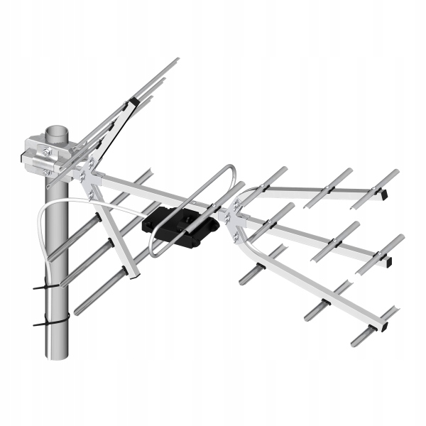 Antena TV kierunkowa Tri Digit Mini DVB-T2 UHF symetryzator 14dBi Dipol