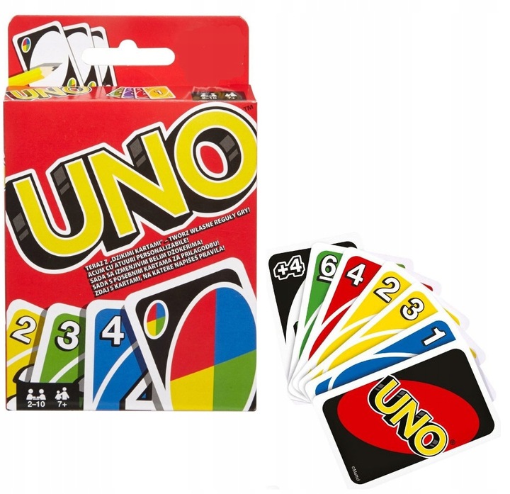 MATTEL GRA TOWARZYSKA KARCIANA RODZINNA TOWARZYSKA 2-10 GRACZY UNO 7+
