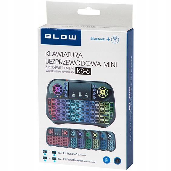 MINI klawiatura bezprzewodowa LED USB 2.4Ghz TouchPad SMART TV ANDROID PC