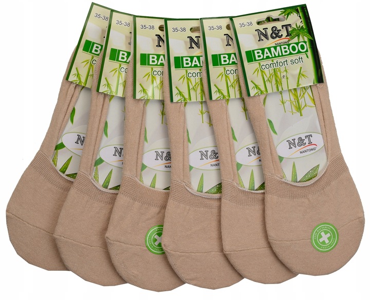 6 Par Stopki Damskie Skarpety Bambusowe Krótkie Skarpetki Antybakteryjne
