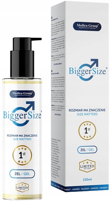 BIGGER SIZE żel intymny na powiększenie i pogrubienie penisa 150 ml