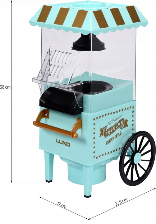 MASZYNKA DO POPCORNU 1200W MASZYNA URZĄDZENIE DO ROBIENIA POPCORNU