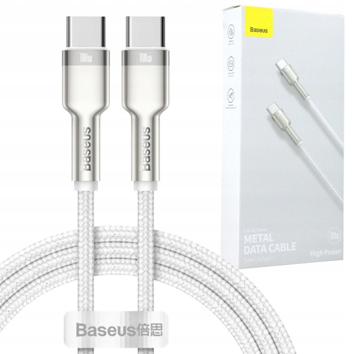 Kabel USB-C / USB-C, Baseus Cafule, 5A, 100W, 1m